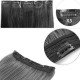 Long Hair Smooth and Silky Straight Synthetic Hair Extensions for Women, Black