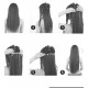 Long Hair Smooth and Silky Straight Synthetic Hair Extensions for Women, Black