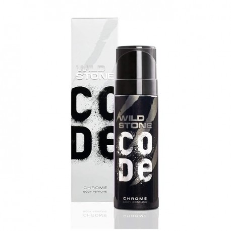Wild Stone Code Chrome No Gas Body Perfume for Men 150 ml pack of 2