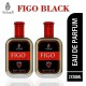 Al-Nuaim Figo Black Eau De Parfum For Men, Liquid EDP Perfumes (Pack Of 2) 50ml