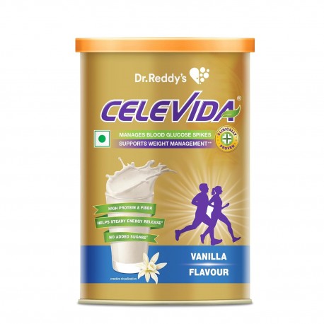Dr.Reddy’s Celevida for Diabetes Nutrition Drink to Help Control Blood Sugar Levels Vanilla Flavor 400g Pack