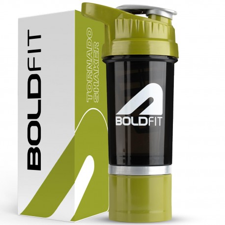 Boldfit Plastic Gym Protein Shaker Bottles For For Men & Women Black - 500 ml