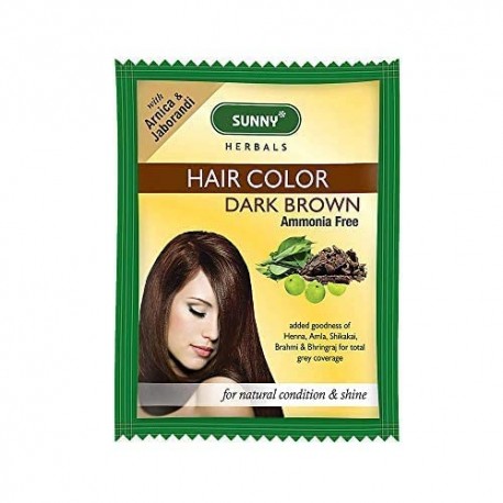 Sunny Herbals Dark Brown Hair Color- (Pack of 12)