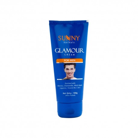 Sunny Glamour Cream With Aloe Vera, Vitamin B3, C & E To Moisturize & Removes Damaged Skin Cells For men 100 gm