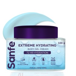 Sanfe Extreme Hydrating Body Gel Cream Deep Nourishing & Long Lasting Moisturization For Dry & Flaky Skin 100gm