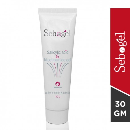 Sebogel Salicylic Acid & Nicotinamide Gel for Pimples and Oily Skin, 30gm