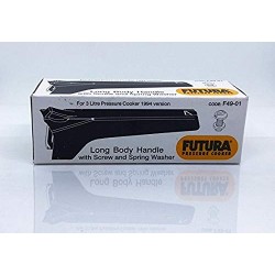 Hawkins Plastic Futura Long Body Handle With Screw And Spring Washer For 3 Litre Black, Standard, 3 Liter