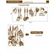 Decals Design 'Stylish Kitchen' Wall Sticker (PVC Vinyl, 60 cm x 45 cm, Brown)