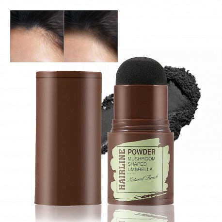 Wazdorf Natural Hairline Powder, Hair Shading Sponge Pen, Hairline Shadow Powder Stick (Black)