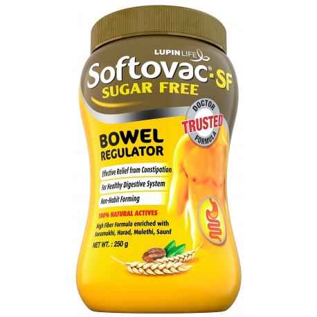 Softovac-Sf (Sugar Free) Bowel Regulator For Effective Relief From Constipation & Irregular Bowel Habits (250Gm