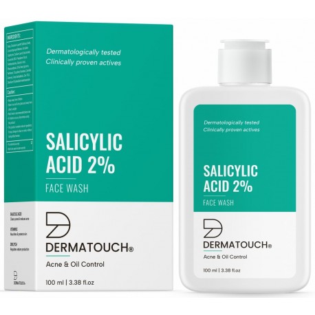 DERMATOUCH Salicylic Acid 2% Face Wash  For Acne & Oil Control both Men & Women 100ML(pack of 2)