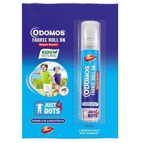 Odomos Mosquito Repellant Fabric Roll On 8ml Upto 8 Hrs Protection (pack of 5)