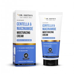 Dr. Sheth’s Centella and Niacinamide Moisturizing Cream Fast Absorbing & Non-Sticky 100g (pack of 3)
