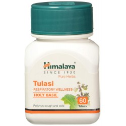 Himalaya Wellness Pure Herbs Tulasi Respiratory Wellness | Holy Basil |Relieves cough and cold| - 60 Tablets