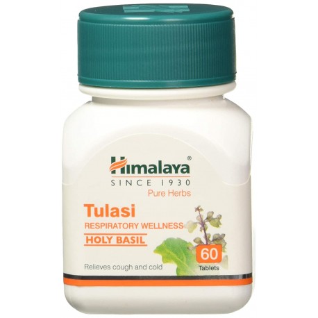 Himalaya Wellness Pure Herbs Tulasi Respiratory Wellness | Holy Basil |Relieves cough and cold| - 60 Tablets