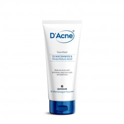 D’Acne Soft Face Wash pimples  Stops recurrence of acne  Contains 1% Glycolic Acid, Niacinamide Men & women  100 ml (PACK OF 2)