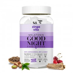 Zingavita 5mg Melatonin Sleep Gummies with Ashwagandha & Honey 100mg (PACK OF 3)
