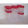 Tupperware Modular Mates Oval (Red) Set of 5 Pieces