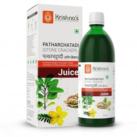 KRISHNA'S HERBAL & AYURVEDA Patharchatadi Juice-1000 Ml Dissolve Or Break The Stone Goodness Of Pashanbhed (PACK OF 2)