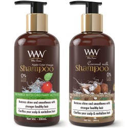 Waw Skin Cosmo Apple Cider Vinegar Shampoo And Coconut Milk Shampoo 300ml *2