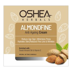 Oshea Herbals Almondfine Anti Ageing Face Cream For All Skin Types Almond Oil & Vitamin E - 50 g (pack of 3)