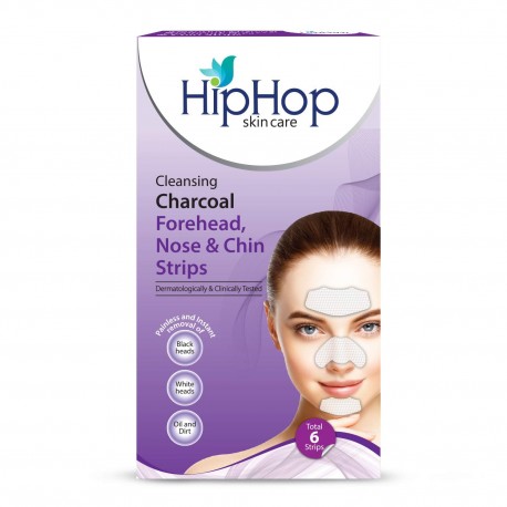 Hip Hop, Hiphop Skincare Cleansing Charcoal Forehead Nose And Chin Strips Aloe Vera, 6 Count (pack of 2)