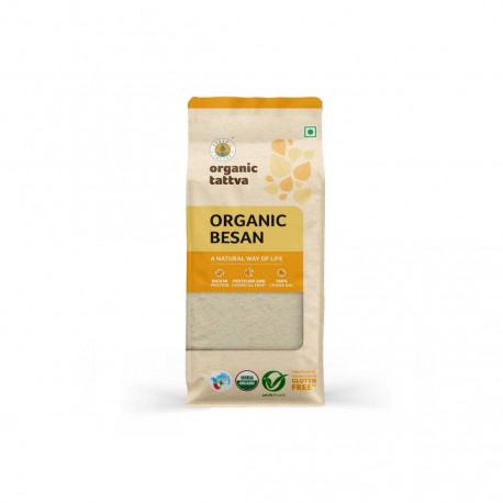 Organic Tattva, Organic Gluten Free Besan, 500g (PACK OF 2)