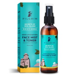 Pilgrim Korean Beauty White Lotus Refreshing Face Mist & Toner Women & Men 100 ml (pack of 2)