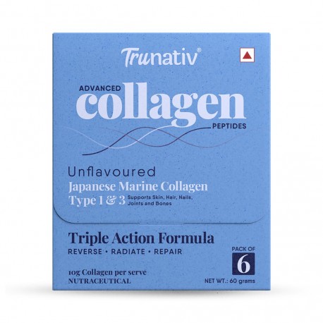 Trunativ Advanced Japanese Marine Collagen Powder  Women and Men  60g (Pack of 1)