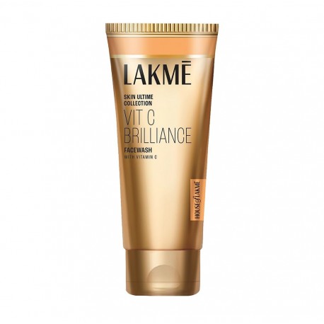 Lakme Vitamin C Brilliance100% Soap Free Cleanser Facewash 100g (pack of 2)