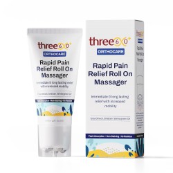 three60+ Rapid Pain Relief Roll On MassagerTargeted, Hands-Free Massage  Application 50Ml