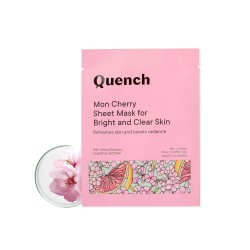 Quench Brightening Korean Sheet MaskQuench Brightening Korean Sheet Mask with Cherry Blossom Radiance  (Pack of 3, 25ml)