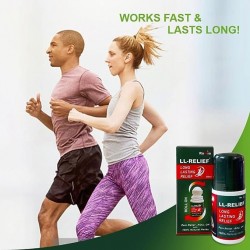 LL-RELIEF Roll On for long lasting relief from back Pain Instant pain relief 100% natural Pack of 2 x 50ml