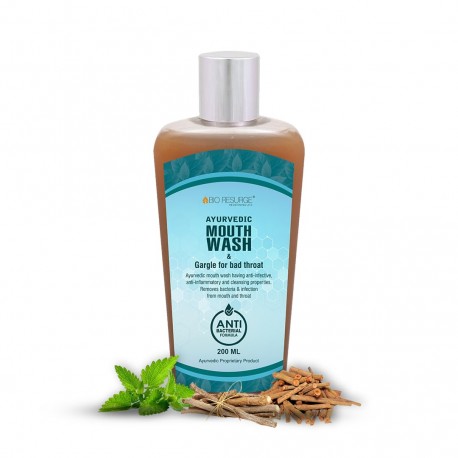 BIO RESURGE LIFE Antibacterial Ayurvedic Mouthwash200Ml (pack of 2)