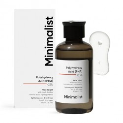 Minimalist 3% Polyhydroxy PHA Face Toner With Multi Biotics For Minimizing Pore Size & Hydrating Skin (150ml)