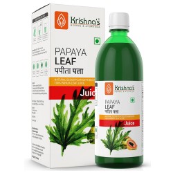 Krishna's Papaya Leaf Juice - 500 ml (Pack of 2) | Fresh Papaya Leaves |
