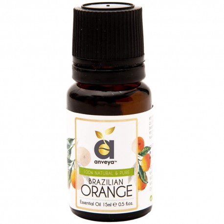 Anveya Orange Essential Oil | Natural & Pure | for Steam Inhalation, Diffuser,