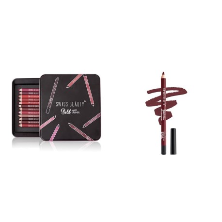 SWISS BEAUTY Bold Matt Lip Liner Set of 12 Long-lasting Non-drying 15gm