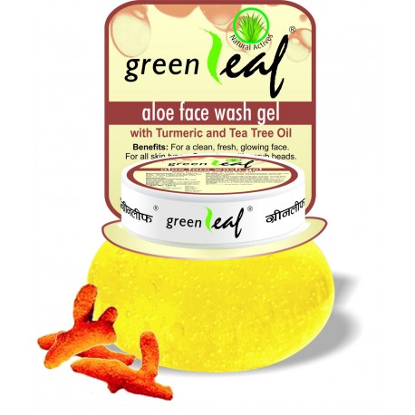 Green Leaf Aloe Face Wash Gel    [pack of 3]