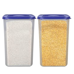 Cutting EDGE Square Modular Air Tight Multi Purpose Container - for Rice, Flour, Cereals, Sugar & More
