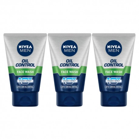 Nivea Oil Control Face Wash, 100ml (Pack of 3)