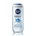NIVEA MEN Pure Impact Shower Gel, 250ml, (Hair, Face & Body Wash)