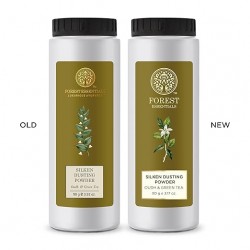 Forest Essentials Silken Dusting Powder Oudh & Green Tea | Natural Body Powder with Oudh