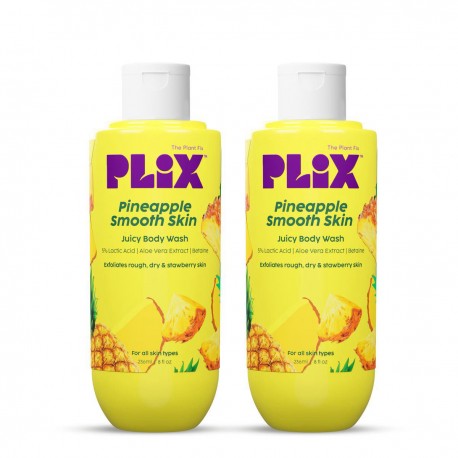 Pineapple 5% Lactic Acid Exfoliating Body Wash | For Dry & Tanned Skin Pack of 2