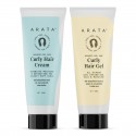 Arata Curl Styling Combo Mini Curl Cream 50ml+ Gel 50ml For Dry Frizzy Wavy Curly Hair Reduces Frizz