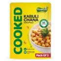FRESHCON Cooked Kabuli Chana | Boiled Ready to Eat Chickpeas [pack of 3 ]