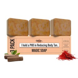 Ghar Soaps Sandalwood & Saffron Magic Soaps For Bath (300 Gms Pack Of 3)