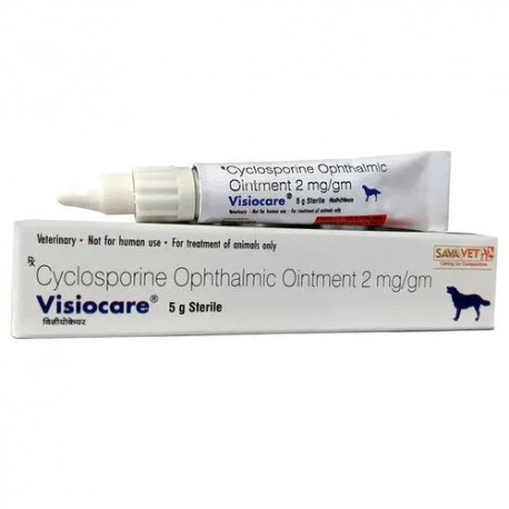 Savavet Visiocare (Cyclosporine) Ointment for Dogs & Cats (5g)  [pack of 3 ]