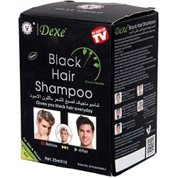 Dexe Instant Black Hair Color Shampoo & Dye, Black, 25 ml (Pack of 20)