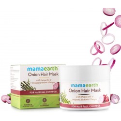 Mamaearth's Onion Hair Mask for Hairfall Control with Organic Bamboo Vinegar 200gm